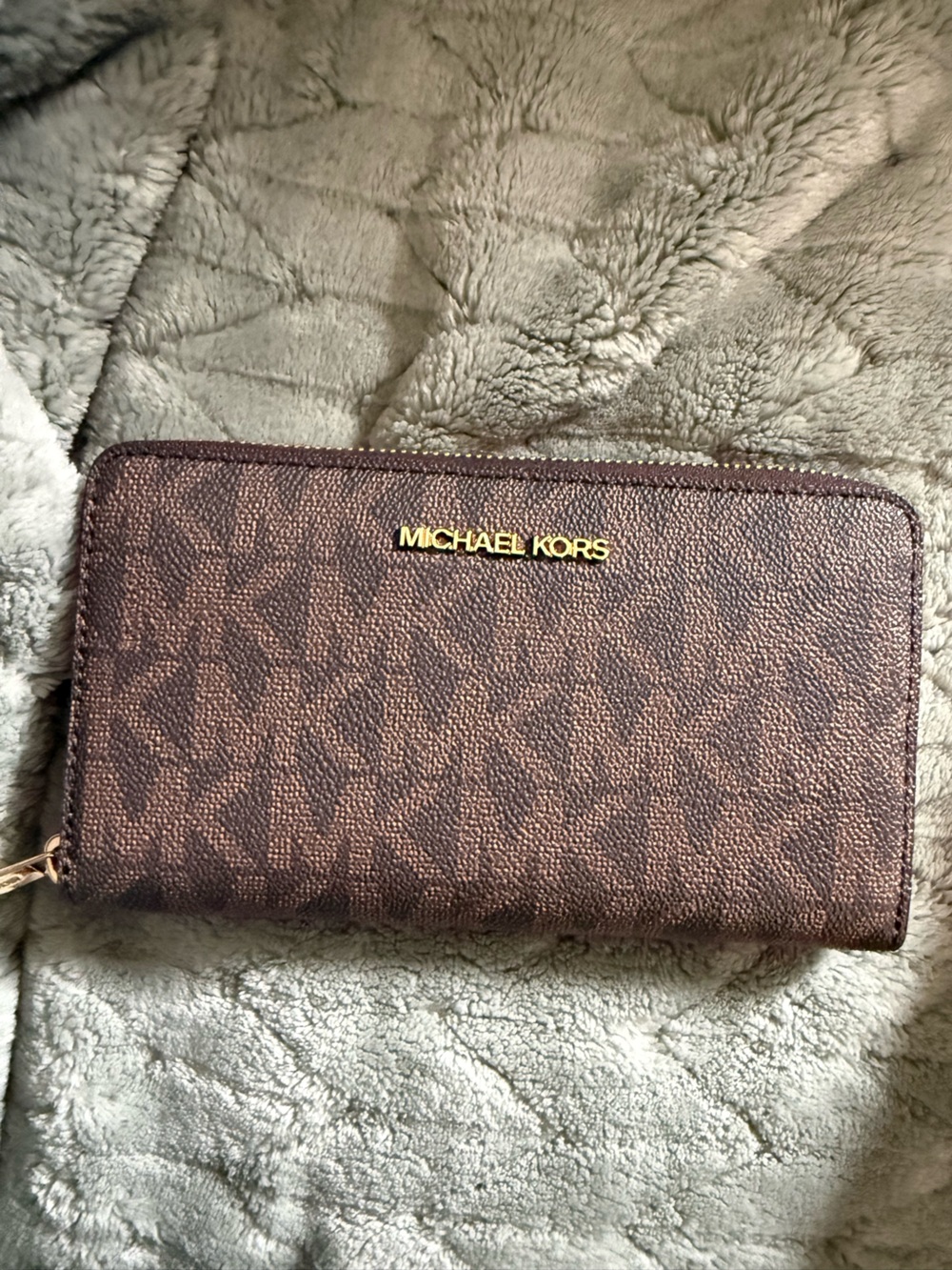Michael Kors Brown Zip Wallet